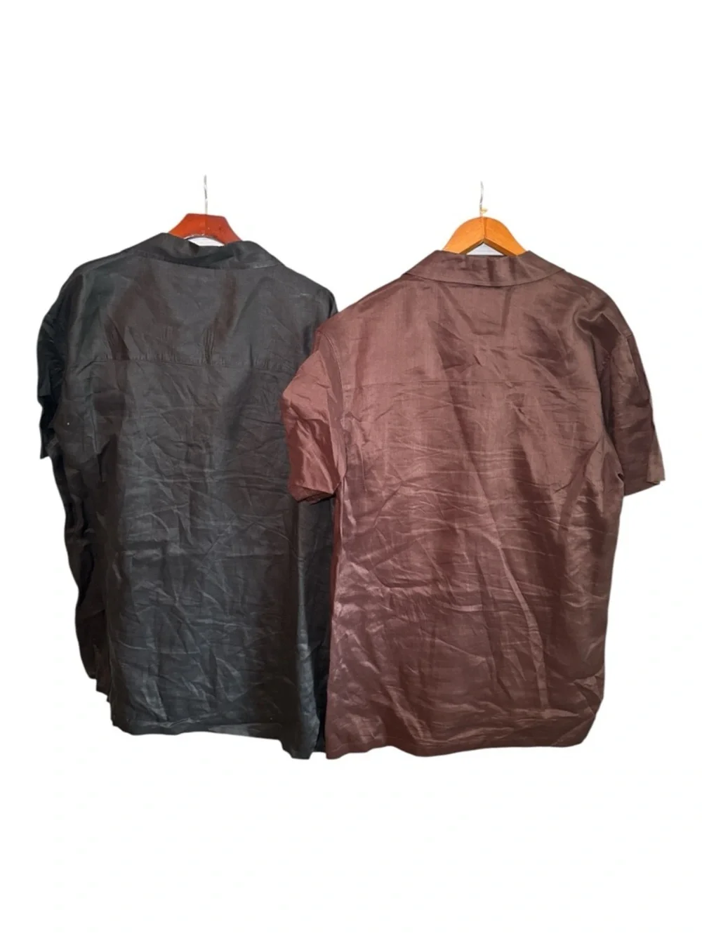 Godbody Collection LOT of 2 Tall Men's Linen Button Up Shirts XL
